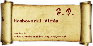 Hrabovszki Virág névjegykártya