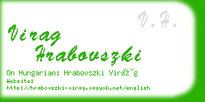 virag hrabovszki business card